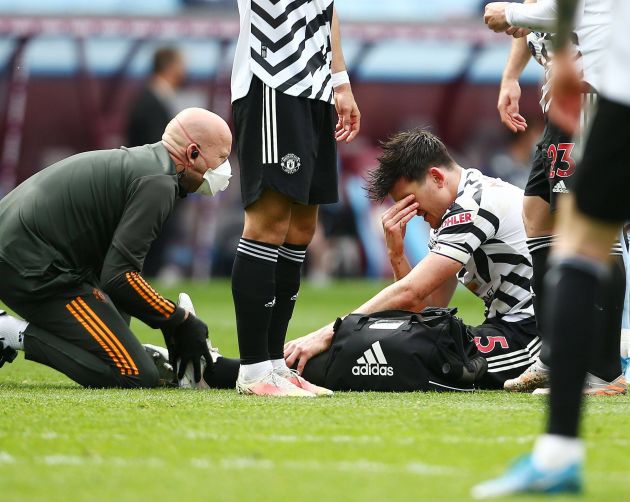 Harry Maguire injured for Man United vs Aston Villa