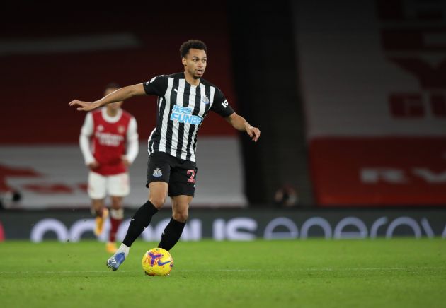 Jacob Murphy in action for Newcastle vs Arsenal
