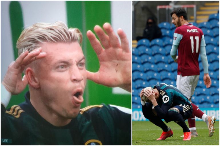 These fans on Leeds' Alioski after 'monkey' gesture to McNeil