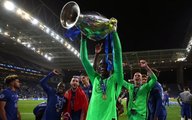 Mendy with CL trophy