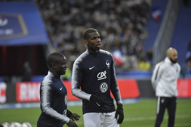 Pogba and Kante train for France