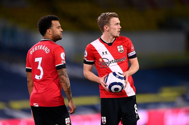 Ryan Bertrand and James Ward-Prowse ponder free-kick for Southampton