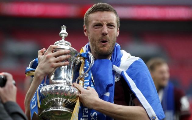 Vardy with FA Cup