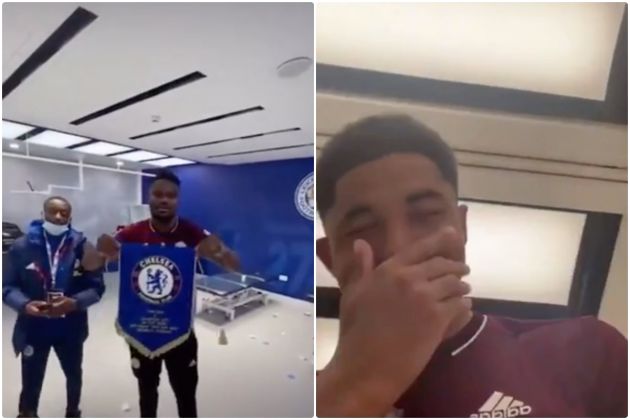 Video - Amartey throws Chelsea flag_pennant away after Leicester win FA Cup Final