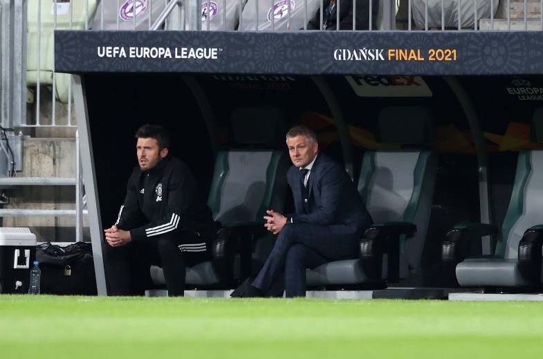 carrick solskjaer dugout