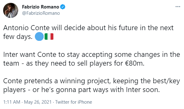 romano on conte row