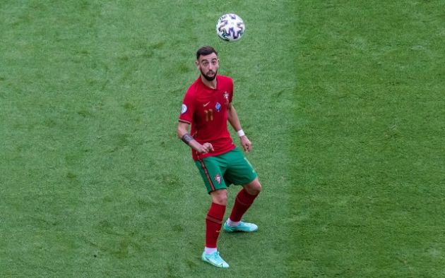 Bruno Fernandes in action for Portugal at Euro 2020