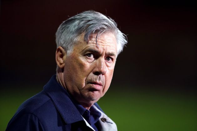 Carlo Ancelotti looking frustrated