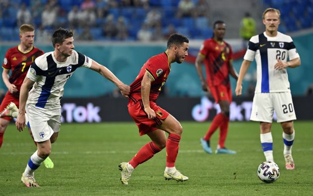 Eden Hazard for Belgium vs Finland