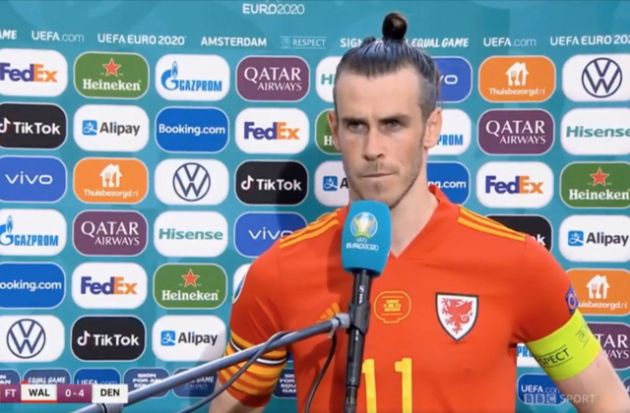 Gareth Bale walks out of Wales interview after Euro 2020 exit
