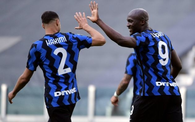 Hakimi and Lukaku Internazionale