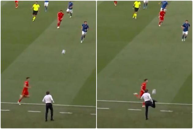 Video - Mancini produces backheel during Italy vs Wales