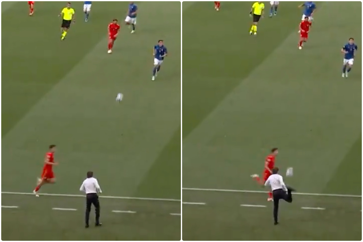 Video: Mancini tries backheel flick in Italy's Euros tie vs Wales