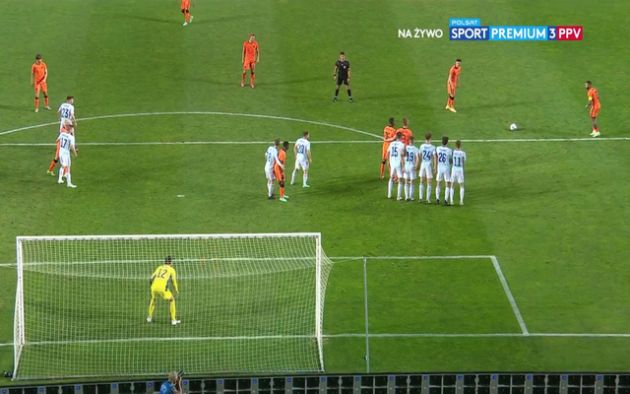 Video - Memphis Depay scores free-kick for Holland against Scotland