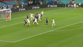 Video: John Stones hits the post for England vs Scotland