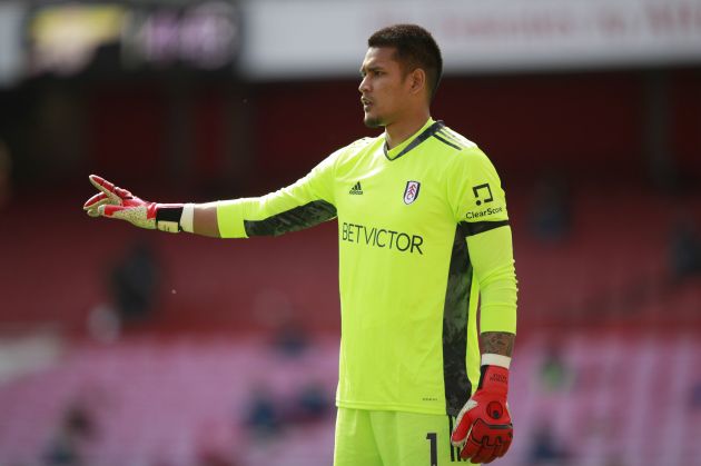 Alphonse Areola gives out instructions at Fulham