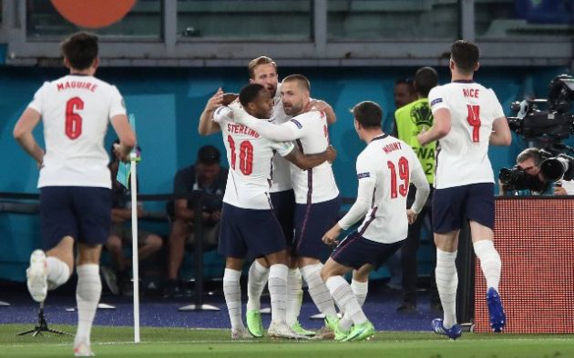 England 4-0 Ukraine celebrations