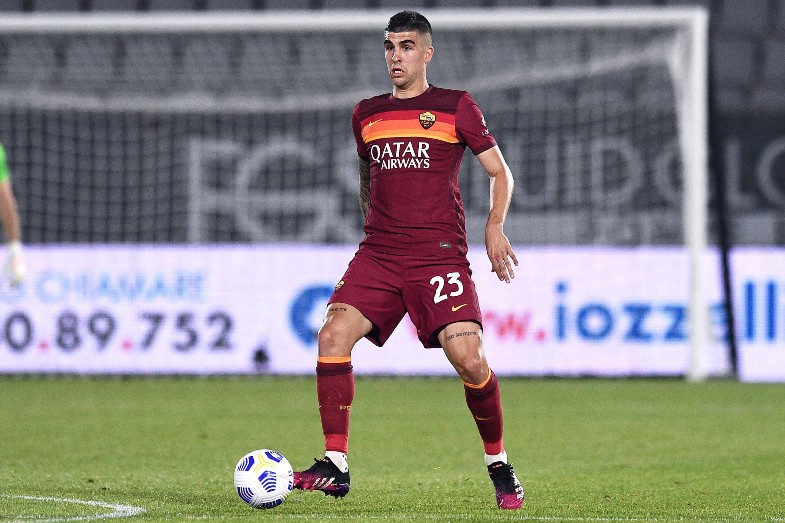 Gianluca Mancini in action for Roma