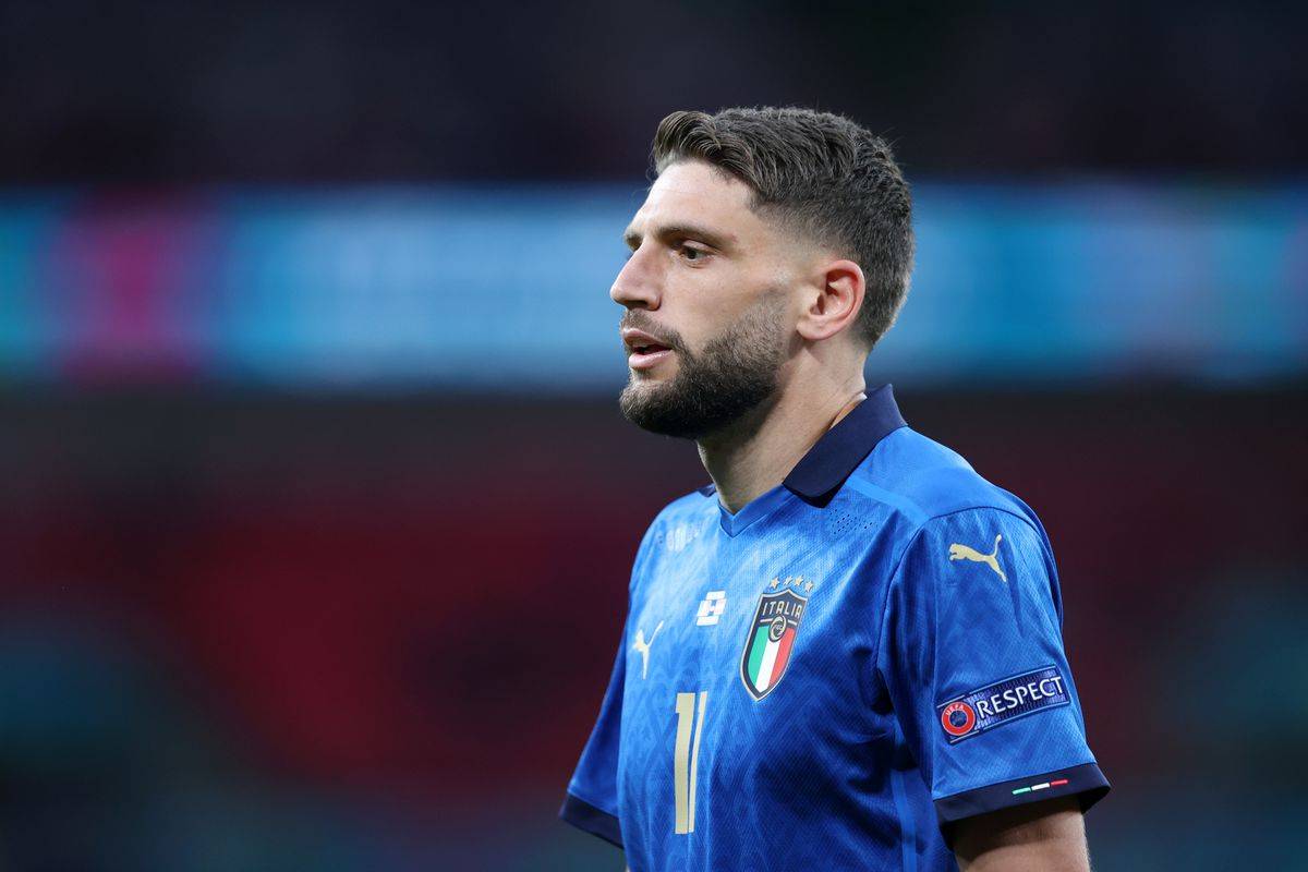 Domenico Berardi in action for Italy at Euro 2020