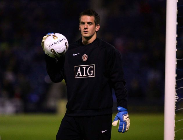 Tom Heaton in his first spell at Manchester United