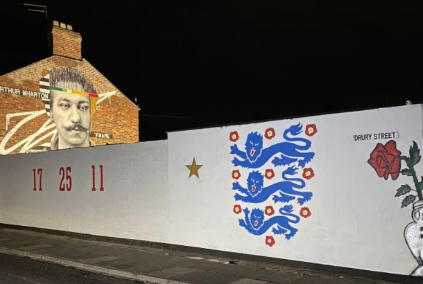 Defaced UK soccer star mural transformed into symbol of anti-racism