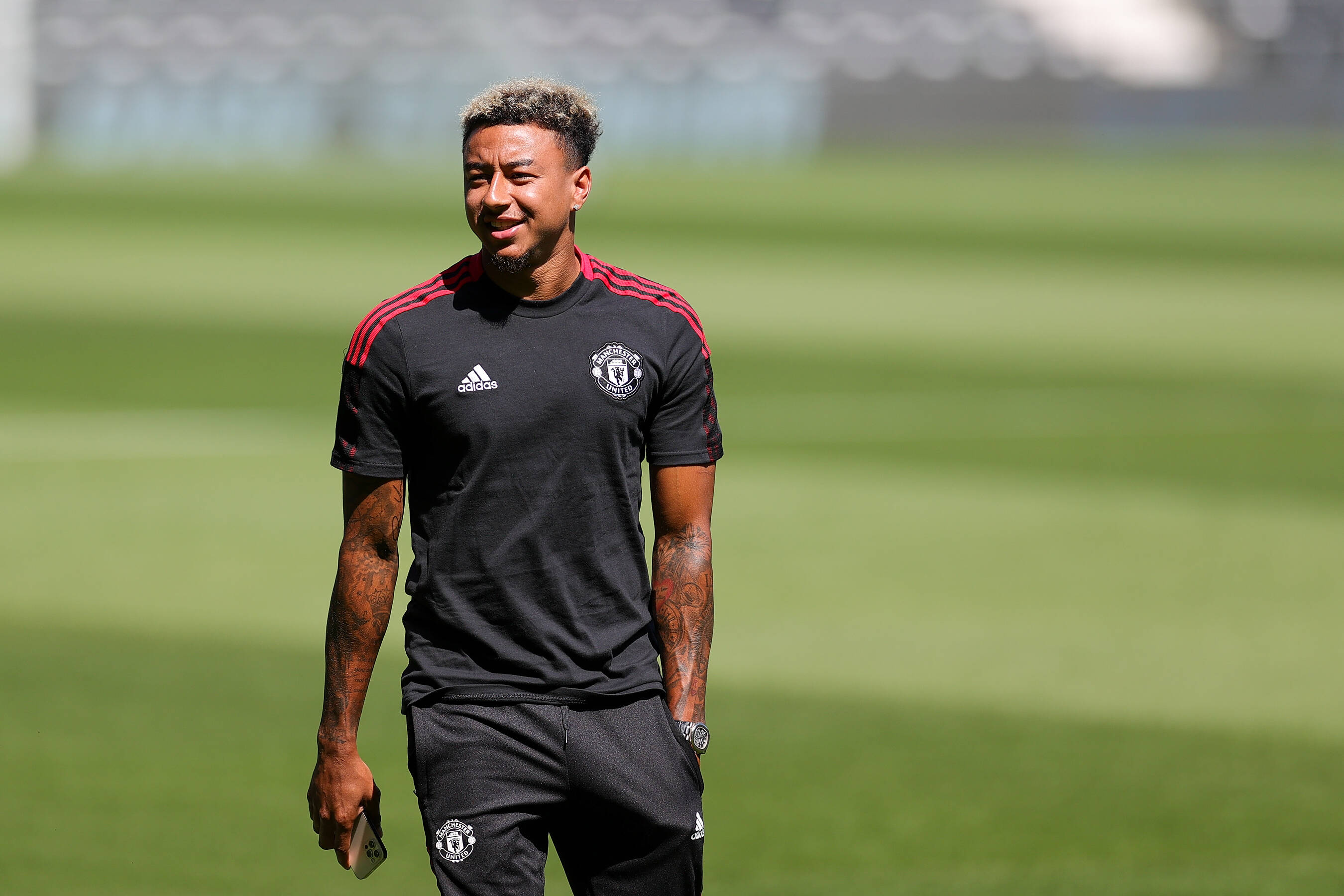 Former Man United player Jesse Lingard training with Saudi Arabian club