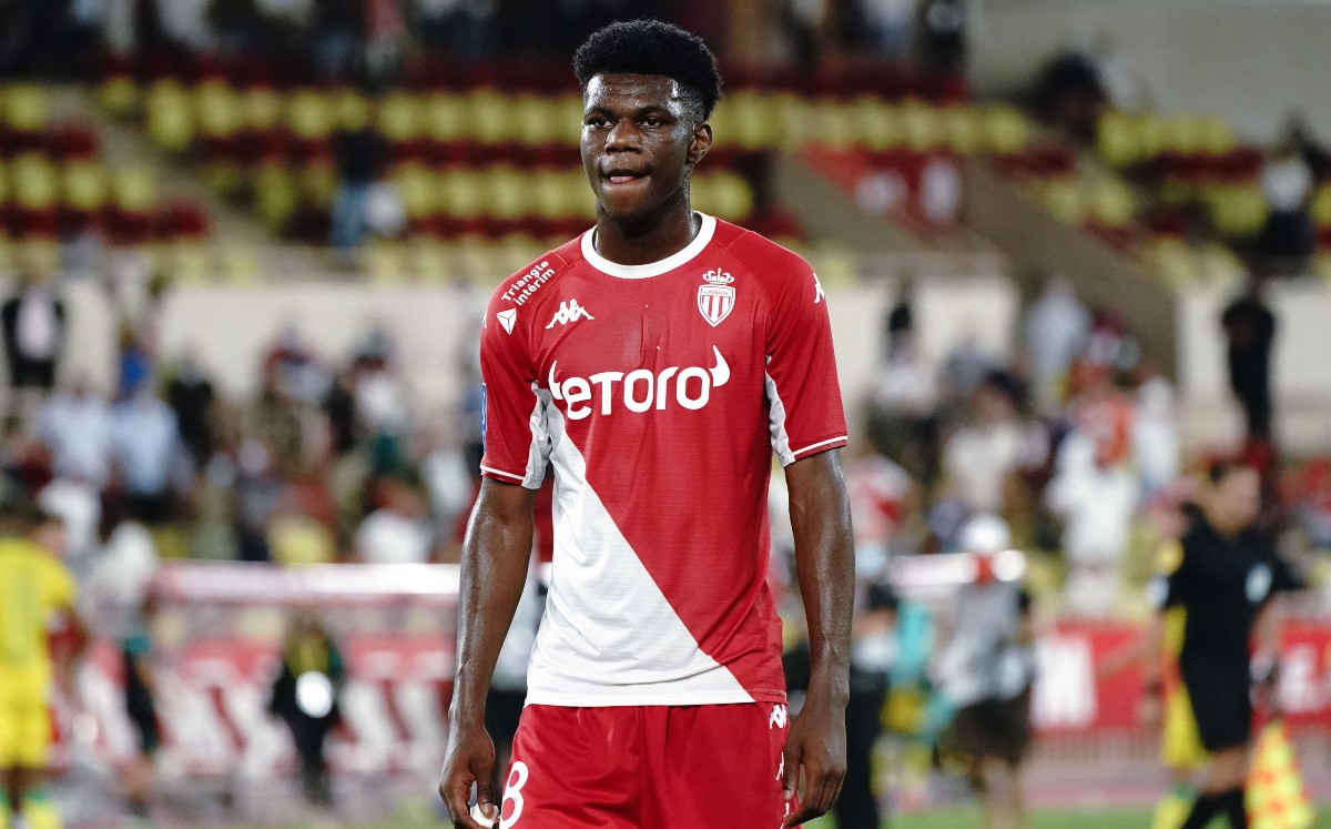 Aurelien Tchouameni in action for AS Monaco