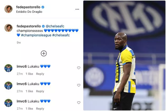 Agent of Lukaku appears to be Blues mad with post about Champions League win