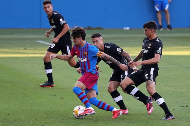 Alex Collado in pre-season action for Barcelona