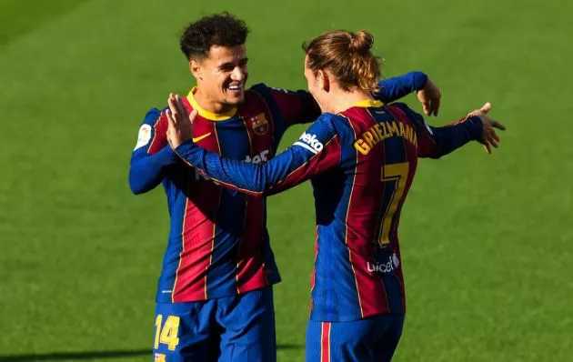 Barca Philippe Coutinho and Antoine Griezmann