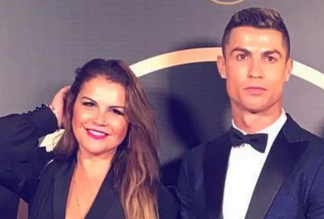 Cristiano Ronaldo and his sister