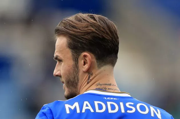 James Maddison looks out for Leicester