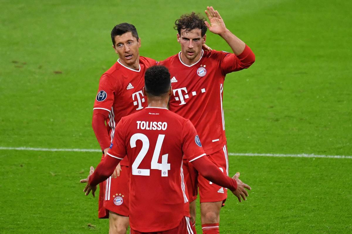 Bayern Munich trio Robert Lewandowski, Leon Goretzka and Coretin Tolisso