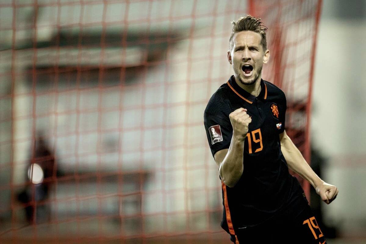 Luuk de Jong in action for the Dutch national team