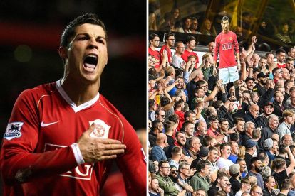 Manchester United's Cristiano Ronaldo shoots at goal during the Premier  League match at the Emirates Stadium, London. Picture date: Saturday April  23, 2022 Stock Photo - Alamy