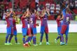 Pjanic, Riqui Puig, Araujo, Pique and Busquets applaud Barcelona fans vs Stuttgart in pre-season