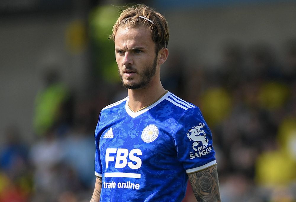 James Maddison in action for Leicester City