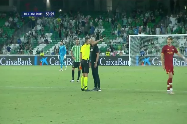 Video - Jose Mourinho sent off in Roma friendly vs Real Betis
