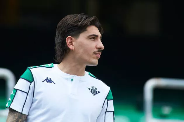 Hector Bellerin looks out during Real Betis presentation
