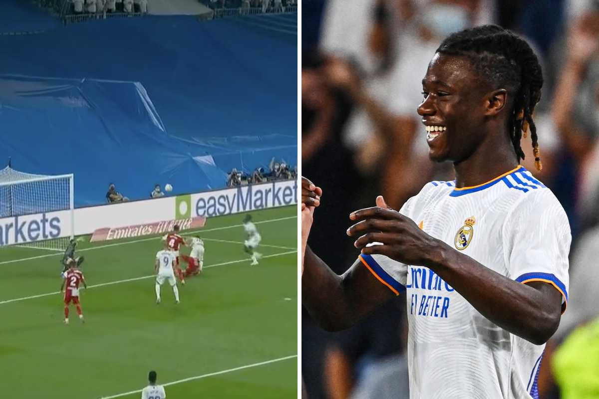  (Video) Real Madrid’s £34.4m new boy Eduardo Camavinga scores six minutes into Los Blancos debut