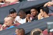 Ousmane Dembele, Ansu Fati and Eric Garcia watch Barcelona from sidelines
