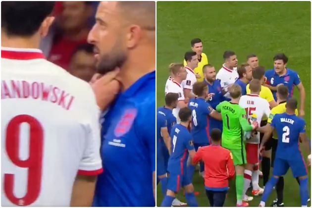Video - England vs Poland scuffle sparked by Maguire, Glik and Walker