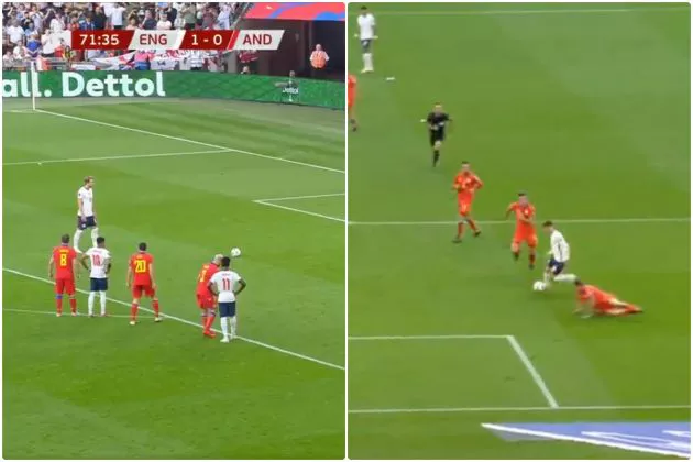 Video - Kane scores penalty for England that Mount won