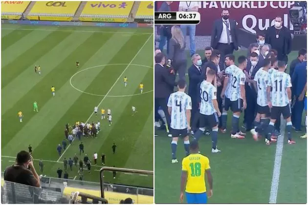 Videos - Brazil vs Argentina stopped as authorities try to deport and detain Premier League players