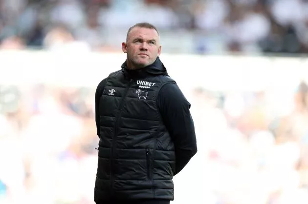 Wayne Rooney stares out as Derby County manager