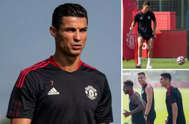 ronaldo back in united training