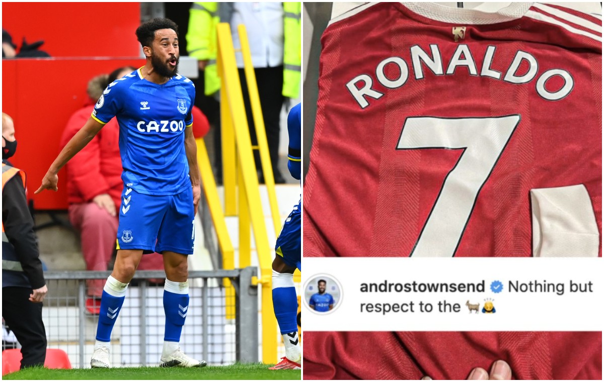 Andros Townsend pays classy tribute to Cristiano Ronaldo after copying Man United star&#39;s celebration | CaughtOffside