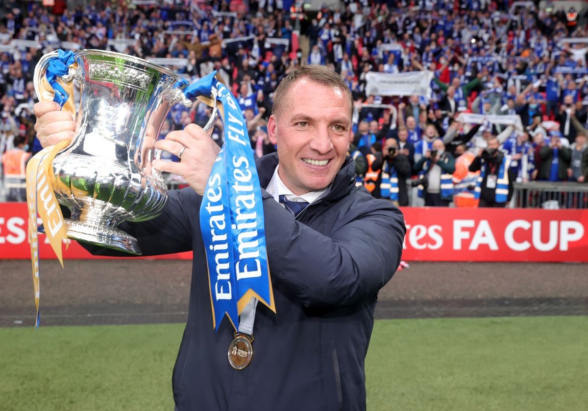 Brendan Rodgers won the FA Cup with Leicester City last season
