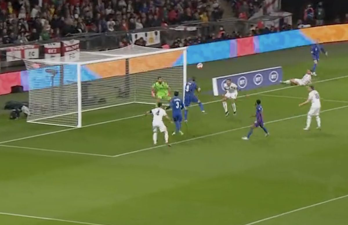  (Video) Harry Kane doubles England’s lead vs. Albania with impossible-to-miss header