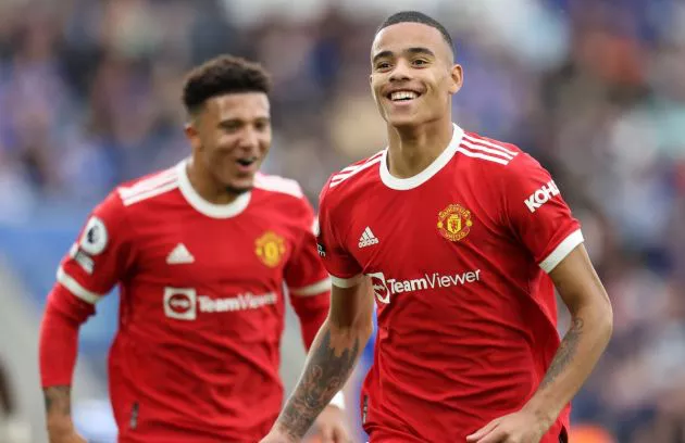 sancho greenwood man united vs leicester